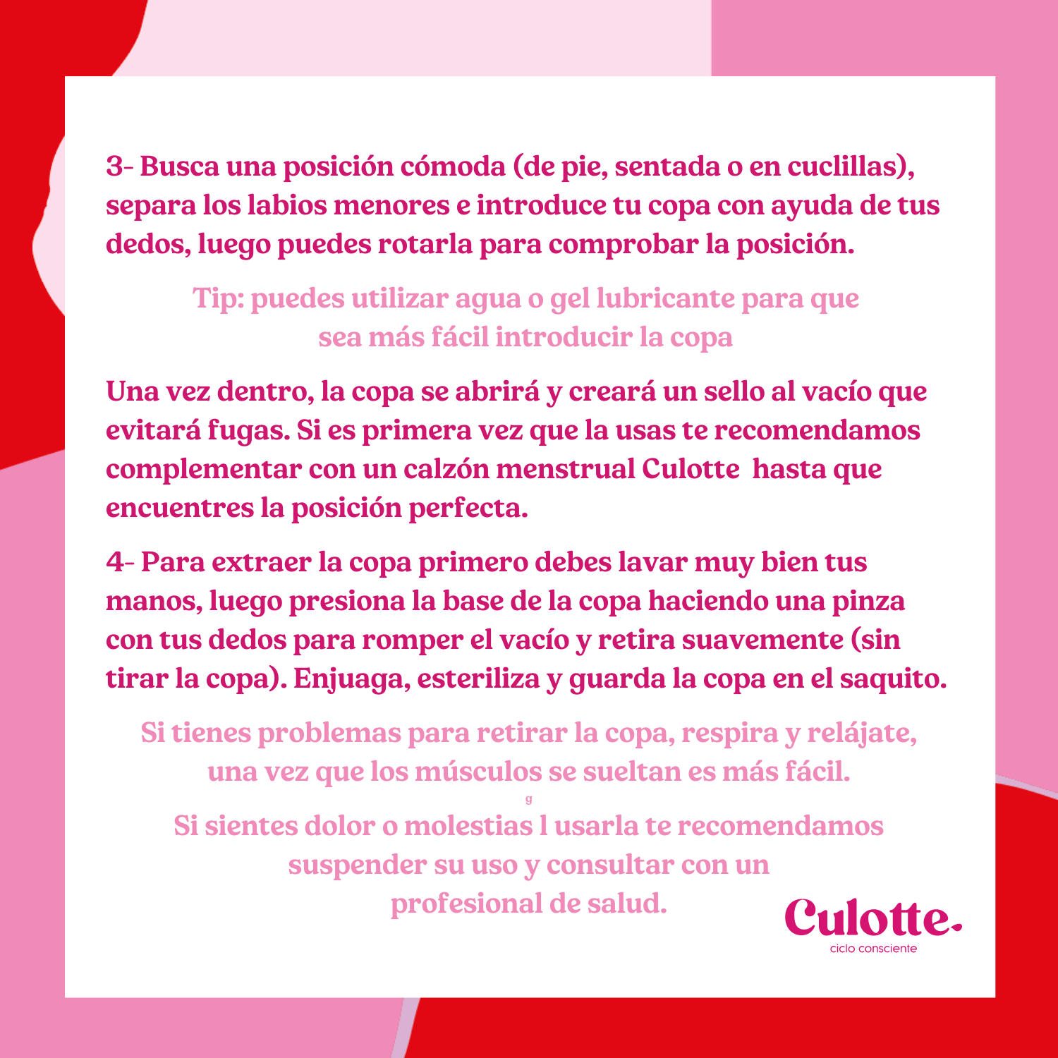 Copa menstrual Culotte de Silicona grado médico