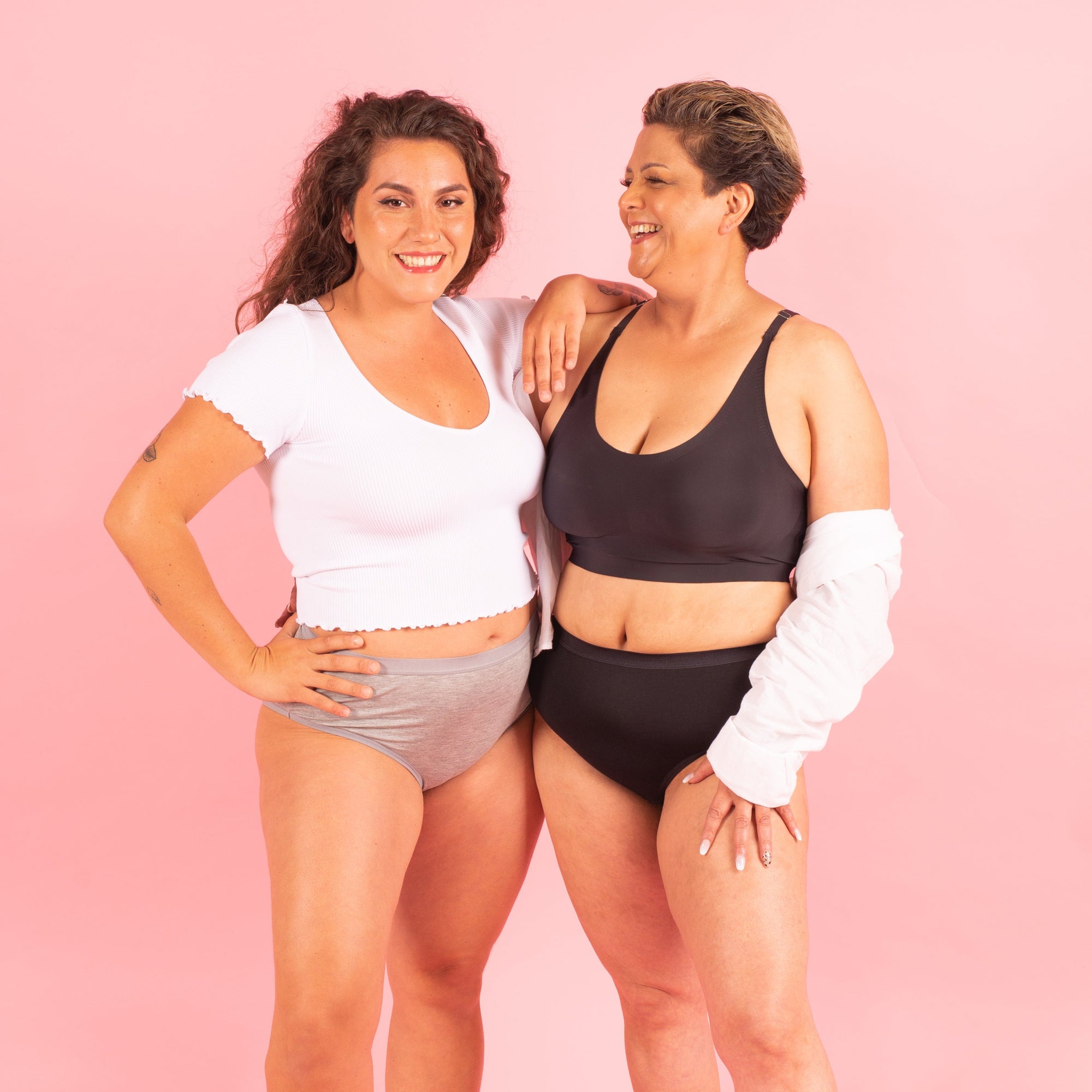 Pack de 2 Calzón Daria (gris y negro) - Calzón de uso diario - No absorbe flujo menstrual