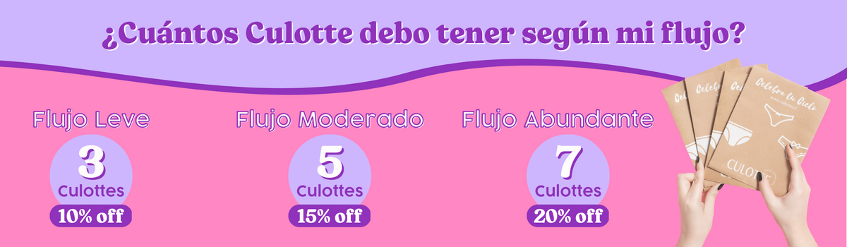 ¿Cuántos Culotte debo tener según mi flujo menstrual?