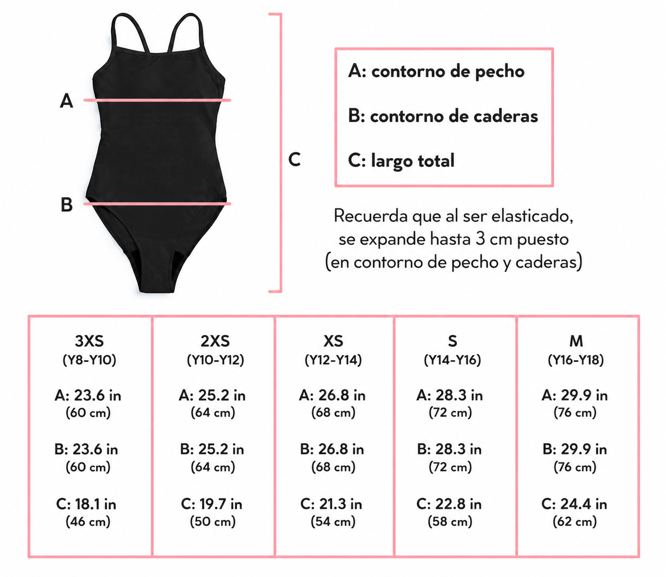 Traje de Baño Adolescente Sofia para piscina o mar (flujo leve)